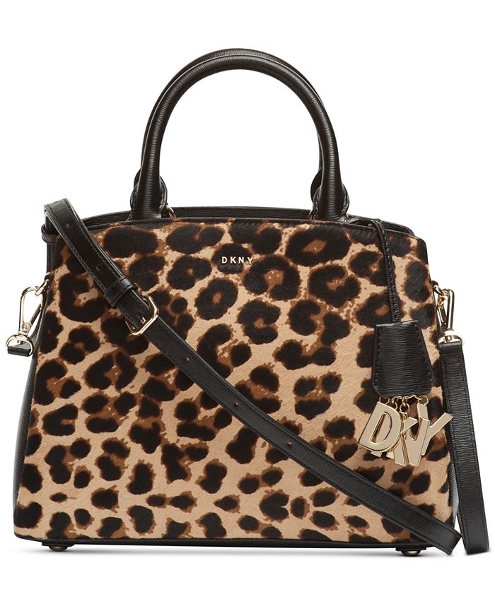 DKNY Paige Medium Leopard Satchel, Created for Macy's - Macy's