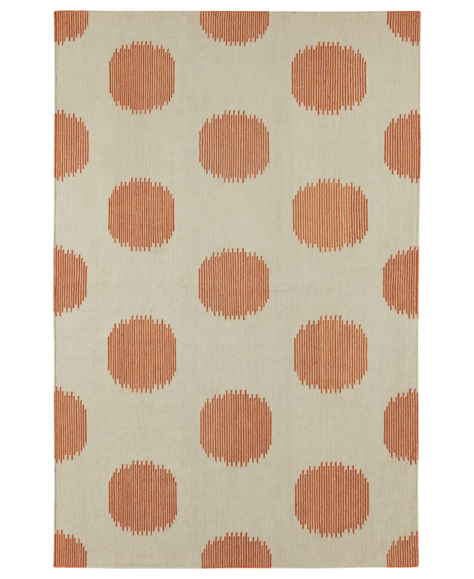 Capel Rugs, Genevieve Gorder NY Dot Flatweave 3631 810 Persimmon