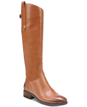 Shop Sam Edelman Penny Wide-calf Knee-high Riding Boots In Whiskey Leather