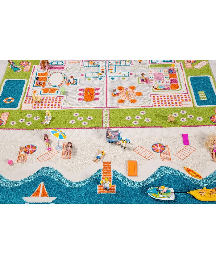 IVI Beach Houses 3D Kids Play Rug Macy's