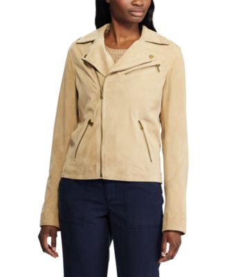 lauren ralph lauren tumbled leather moto jacket