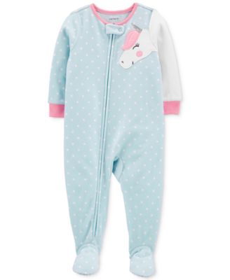 Carter's - Toddler Girls Footed Unicorn Pajamas