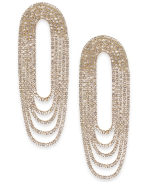 image of Thalia Sodi Gold-Tone Crystal Multi-Loop Drop Earrings, Created for Macy-s