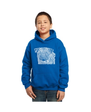 La Pop Art Boy's Word Art Hoodies - Pug Face