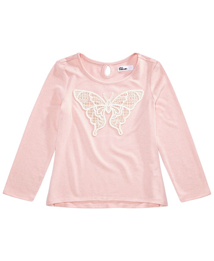 Epic Threads Toddler Girls Lace Butterfly T-Shirt, Created for Macy's ...