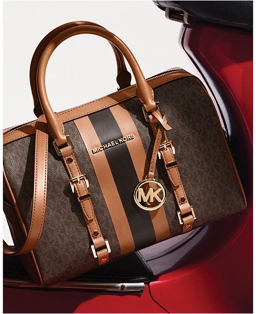 Michael Kors Bedford Travel Leather Duffle Satchel & Reviews Handbags