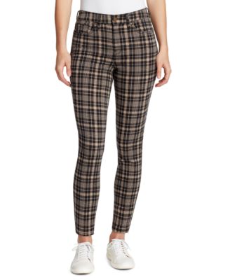 WILLIAM RAST Plaid Slim Straight Jeans 