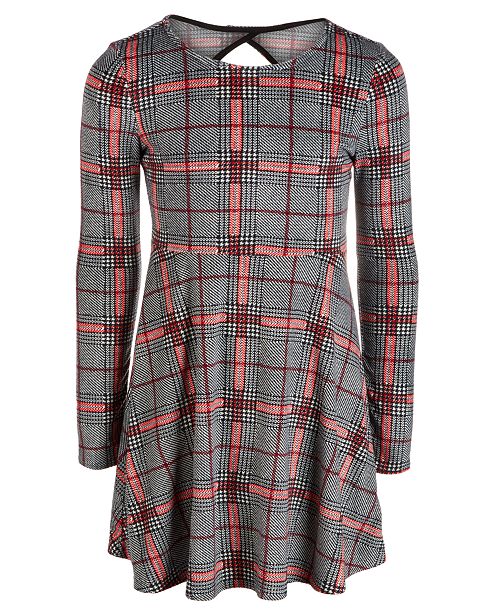 Epic Threads Big Girls Plaid Velvet Cut Out Dress Created For Macy S Reviews All Girls Dresses Kids Macy S
