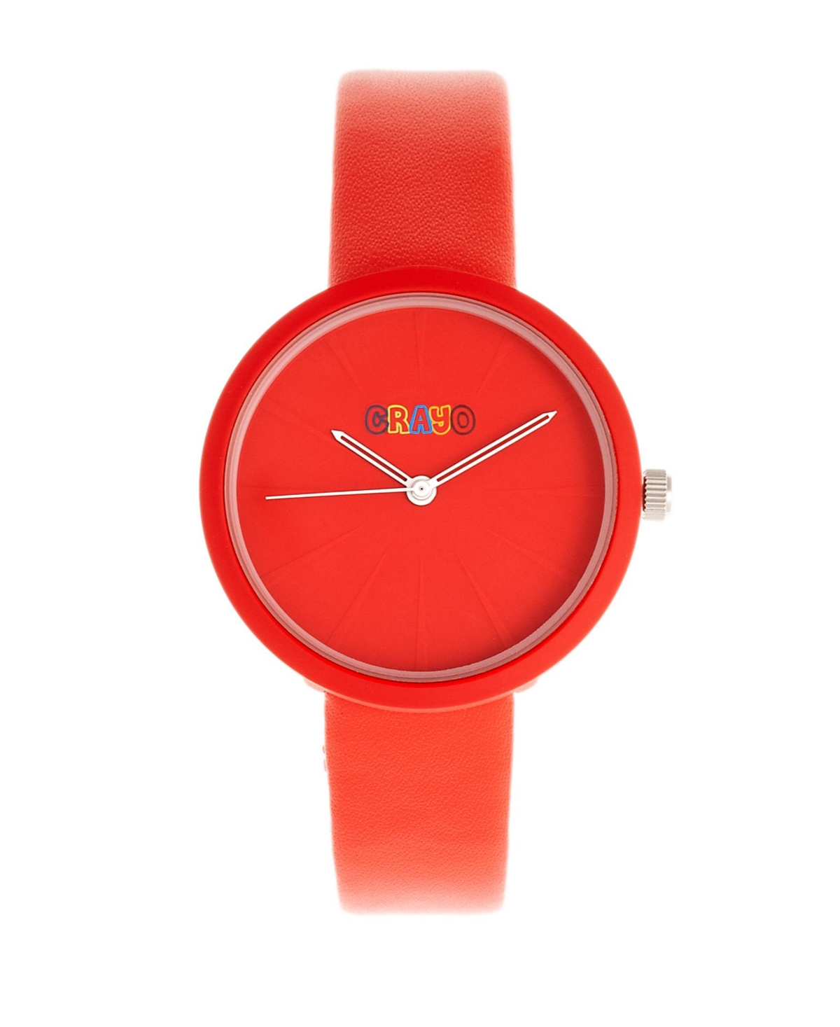 Unisex Blade Red Leatherette Strap Watch 37mm - Red