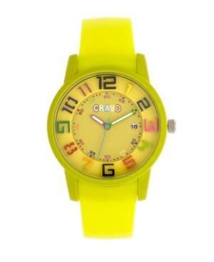 image of Crayo Unisex Festival Lime Silicone Strap Watch 41mm