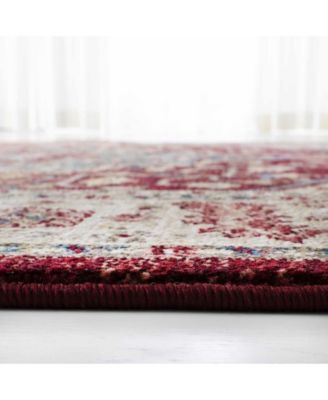 Chloe LRL1221B Beige and Red 8' X 10' Area Rug