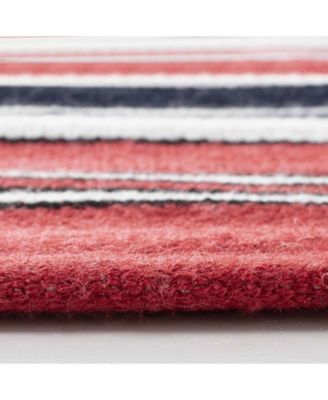 Leopold Stripe LRL2462E Red 8' X 10' Outdoor Area Rug