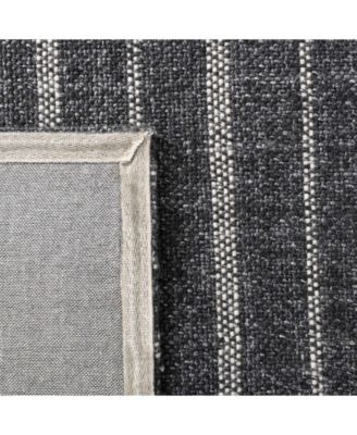 Lauren Ralph Lauren Miles Stripe LRL6400A Charcoal 9' X 12' Area Rug