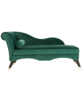 Safavieh - Caiden Vevlet Chaise, Quick Ship