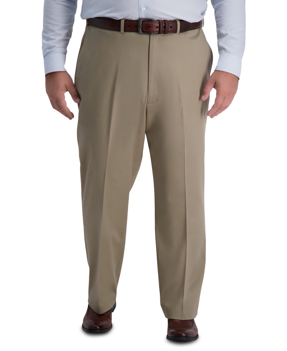 Haggar Men's Big & Tall Iron Free Premium Khaki Classic-Fit Flat Front Pant