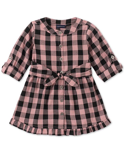 Calvin Klein Little Girls Cotton Plaid Flannel Dress Reviews