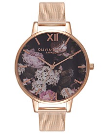 Women's Rose Gold Ion-Plated Stainless Steel Mesh Bracelet Watch 38mm