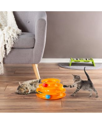 PetMaker Interactive Cat Toy Ball Roller Tower