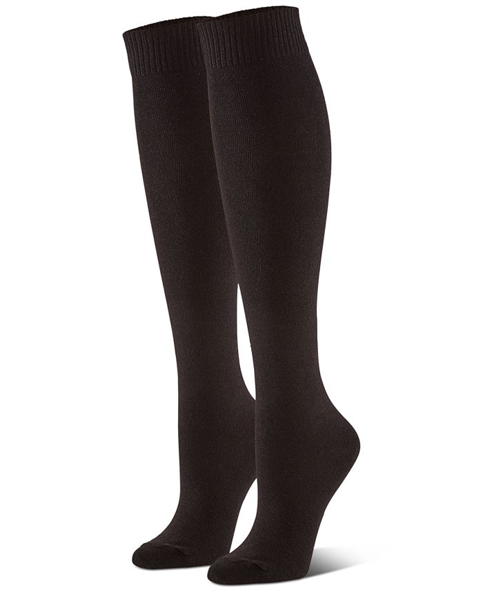 Hue Women's Flat Knit Knee High Socks 3 Pair Pack - Macy's