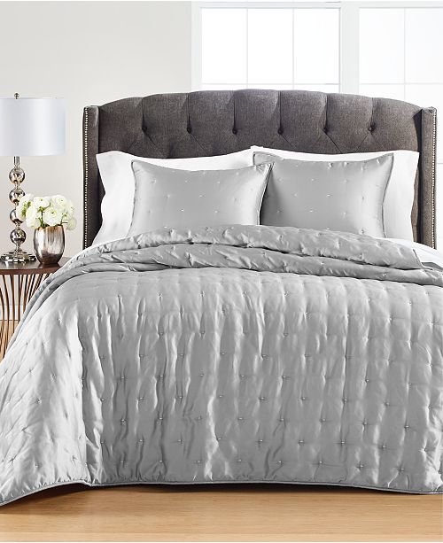 Martha Stewart Collection Closeout Satin Twin Quilt Created For