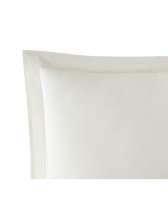 Solid Cotton Percale 3-Pc. Duvet Cover Set, Full/Queen