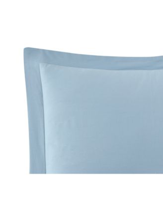 Solid Cotton Percale 3-Pc. Duvet Cover Set, Full/Queen