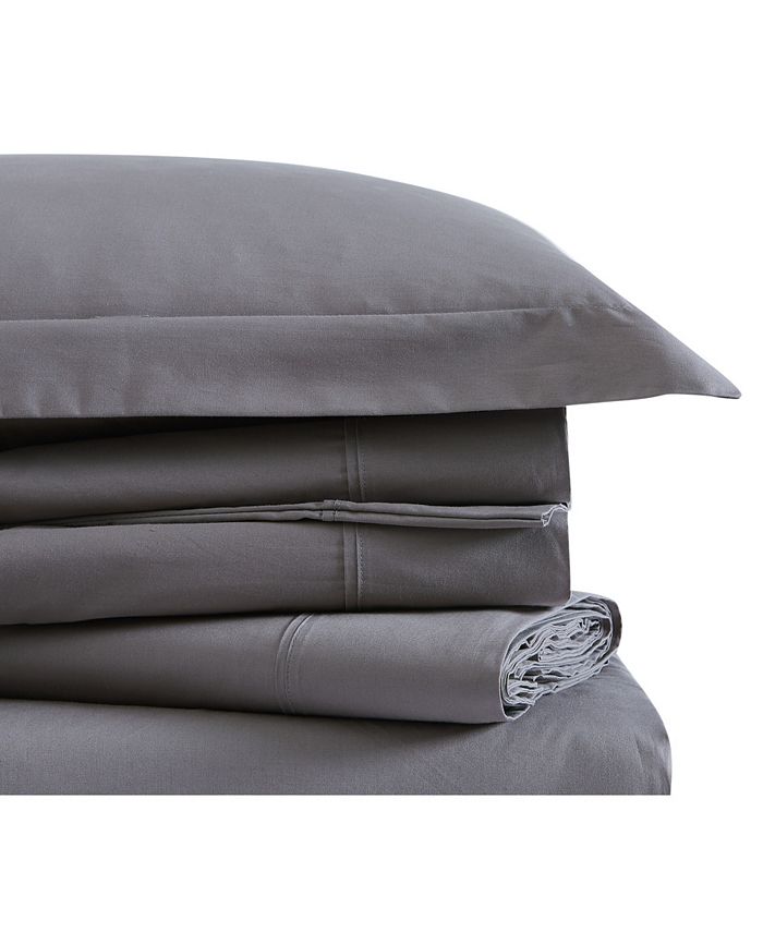 Brooklyn Loom - Solid Cotton Percale Full Sheet Set