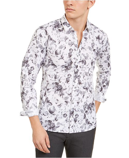 Hugo Boss Men S Extra Slim Fit Floral Shirt Reviews Casual