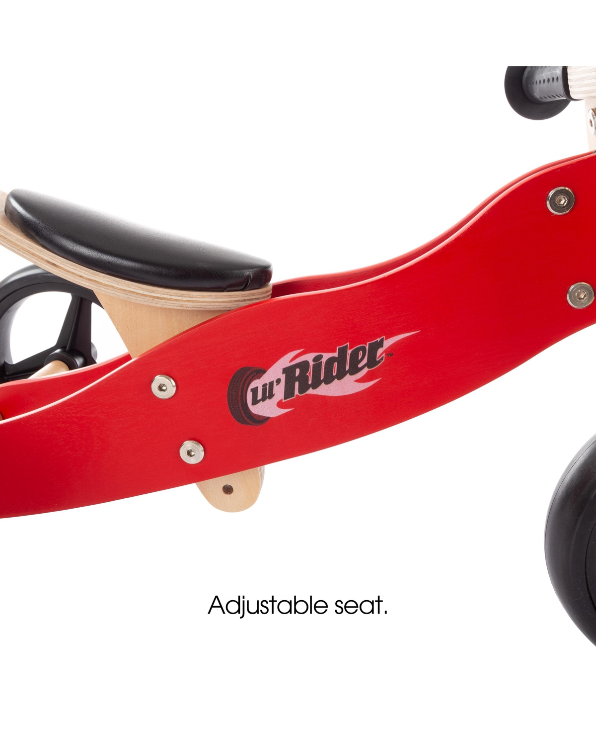 Lil' Rider 2-in-1 Wooden Balance Bike Push Tricycle In Red