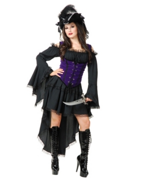 BuySeasons Women's Natural Pearl Pirate Lady Adult Costume Toy Sword Not Included