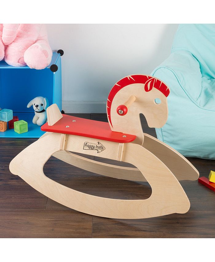 Happy Trails Rocking Horse Rideon Toy for ChildrenClassic Wooden