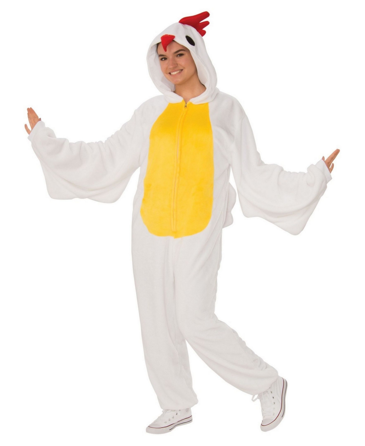 Chicken Comfy Wear Adult Costume - White