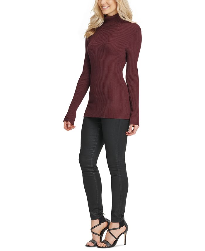 DKNY Ribbed Turtleneck Sweater & Reviews - Sweaters - Women - Macy's