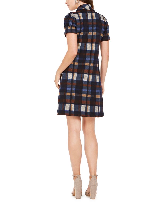 Jessica Howard Cowl Neck Plaid Shift Dress Macy's