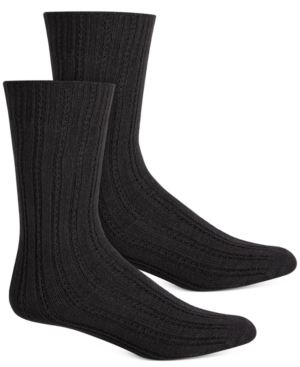 Hue Women's Temp Tech Tuck Stitch Ribbed Socks In Black