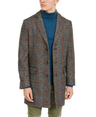 INC International Concepts - Men's Logan Plaid Topcoat