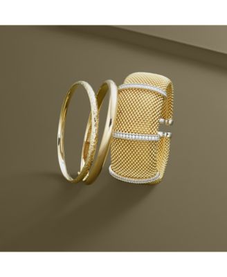 Solid Gold Polished Bangle Bracelet in 14k Gold