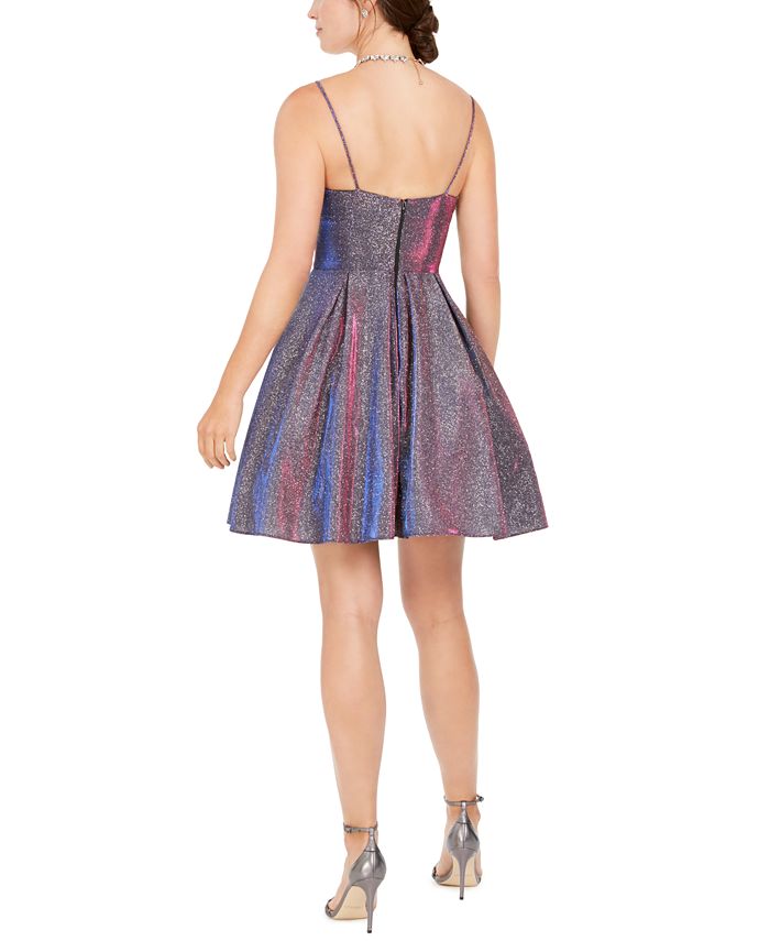 Betsy & Adam Glitter Fit & Flare Dress Macy's