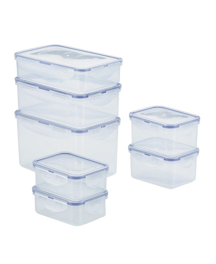 LocknLock Pantry Rectangular Storage Container Set, 4-Piece, Clear