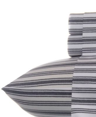 Nautica Coleridge Stripe Sheet Set Bedding In Charcoal