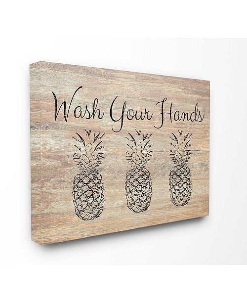 Stupell Industries Wash Your Hands Pineapple Canvas Wall Art 24 X 30 Reviews All Wall Decor Home Decor Macy S