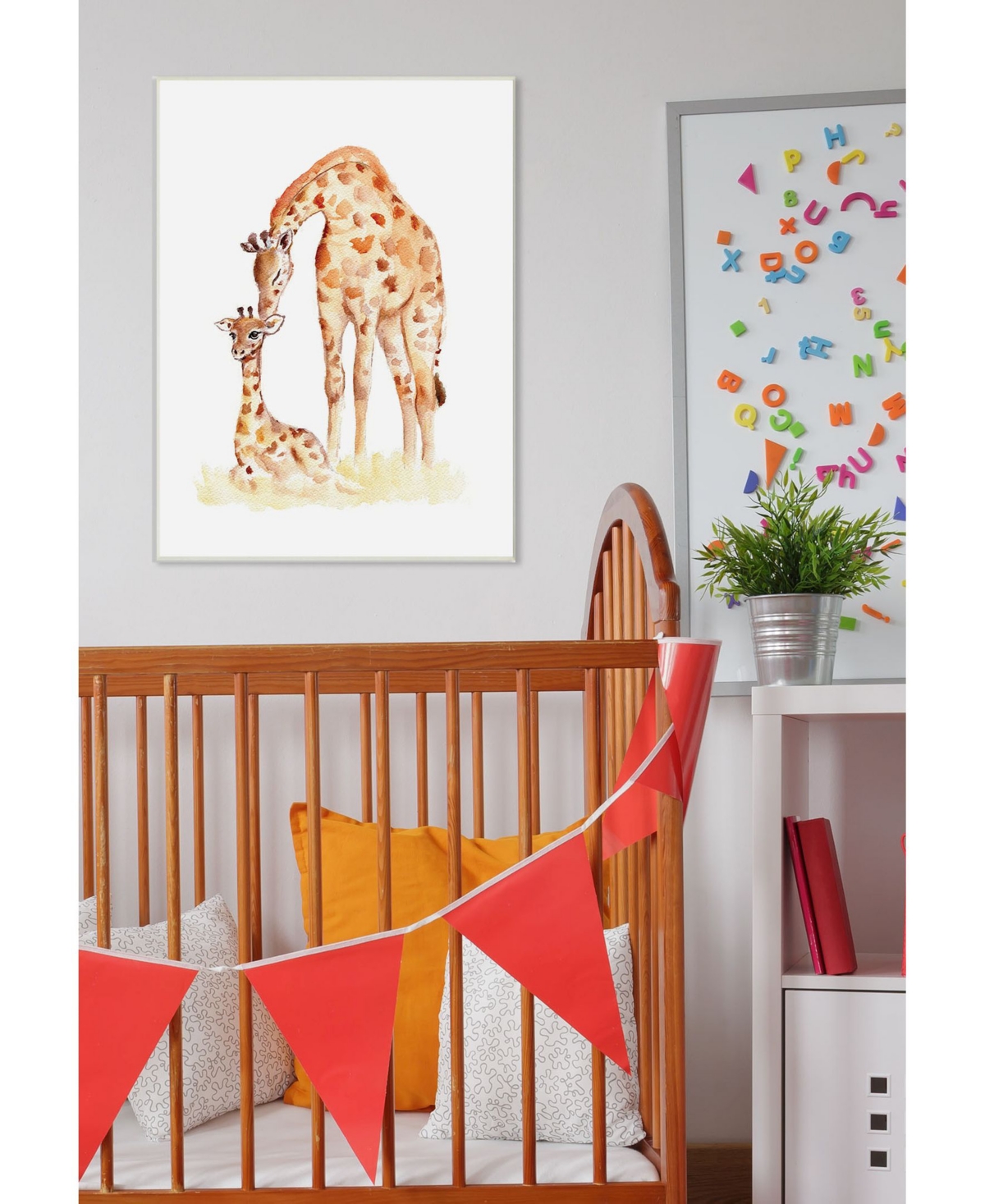 Stupell Industries Giraffe Family Illustration Wall Plaque Art,