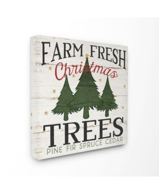 Farm Fresh Christmas Trees Canvas Wall Art, 17" x 17"