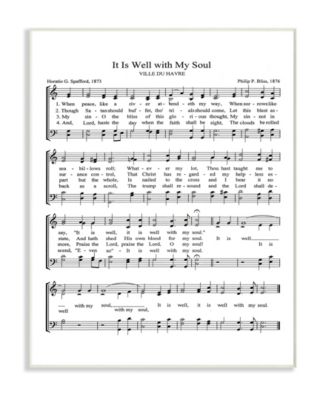 It is Well With My Soul Vintage-Inspired Sheet Music Wall Plaque Art, 12.5" x 18.5"