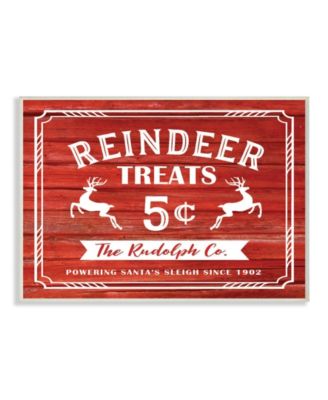 Reindeer Treats Vintage Sign Wall Plaque Art, 12.5" x 18.5"