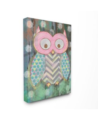 The Kids Room Distressed Woodland Owl Canvas Wall Art, 30" x 40"