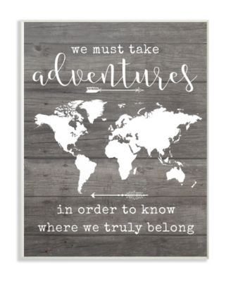 Take Adventures Map Wall Plaque Art, 10" x 15"
