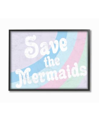 Save The Mermaids Framed Giclee Art, 11" x 14"