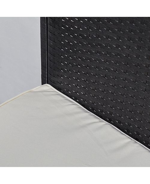 VIFAH Tierra 3Piece Classic Outdoor Wicker Coffee Lounger Set with