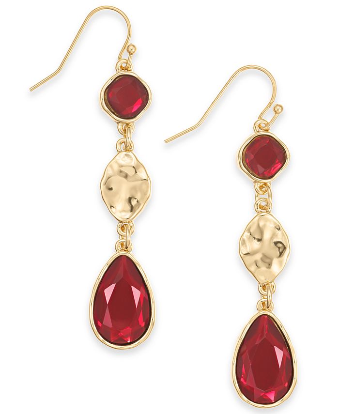 Style & Co Linear Triple Drop Earrings, Created for Macy's Macy's